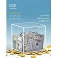 NOGIS Clear Acrylic Piggy Bank for Adults Kids, Clear Money Saving Box