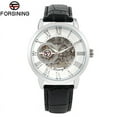thumbnail image 4 of FORSINING Mens Skeleton Automatic Mechanical Watch Black Leather Strap Analog Gift Luxury, 4 of 7