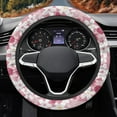 thumbnail image 3 of Yuyamidu Cherry Blossom Car Steering Wheel Covers Fluffy Automobile Steering Wheel Protector for Most Sedans Cars Soft Flannel Steering Wheel Accessories for Girls, Pink, 3 of 7