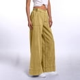 thumbnail image 6 of MIXUE Jeans For Women Solid Color Fashionable Low Waist Denim Pants Elastic Waist Stylish Trousers Streetwear,Yellow,M, 6 of 9