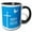 Black/White, variant on 3drose, Happy Easter Text, White Cross, Dove and Blue Sky, 15oz Mug