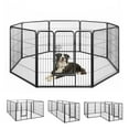 thumbnail image 1 of Gymax Dog Playpen Indoor Outdoor 8 Panel 32'' Height Pet Fence for Puppy w/ Door, 1 of 10