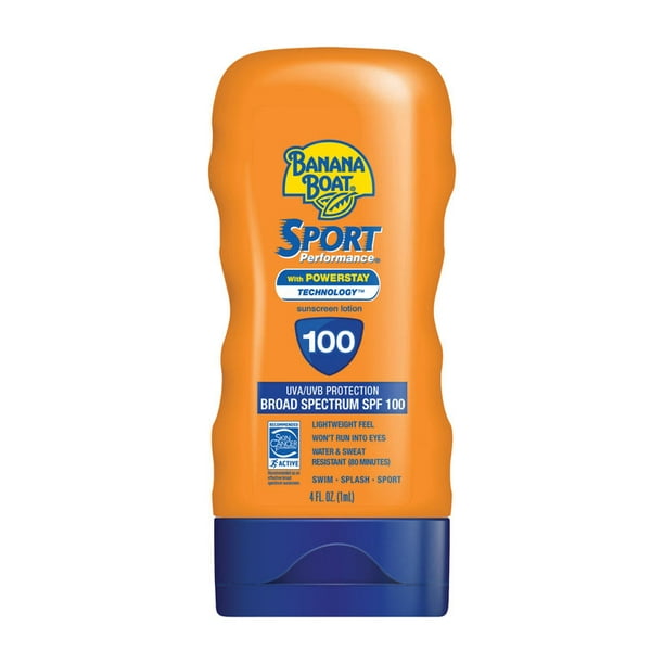 Loción de protección solar Banana Boat Sport Performance, 120 ml, paquete de 1