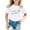 A-White722, variant on Big Girls T-Shirts Short Sleeve Crewneck "Enjoy The Little Things" Letter Print Tee Summer Daily Loose Cozy Kids Tops