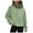 Green, variant on CONFREE Sweatshirts For Women Long Sleeve Ladys Sweatshirt Half Zip Solid Color Fleece Spring Fall Clothes Shirts