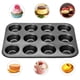 thumbnail image 3 of Bandeja para hornear cupcakes de acero al carbono de alta resistencia, molde para pasteles con forma de cupcakes en miniatura de 12 tazas, bandeja para hornear cupcakes antiadherente, molde para, 3 of 8