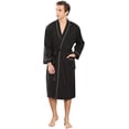 thumbnail image 1 of Men'S Robes Cotton Bathrobe Lightweight Soft Knee Length Sleepwear, 1 of 5