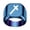 Blue, variant on Men's Stainless Steel Square Cross Chunky Signet Ring Blue Size 12