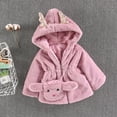thumbnail image 2 of Odeerbi Baby Boys Girls Coats Winter Outerwear Jackets Kids Solid Cartoon Faux Christmas Wool Sweater Plus Velvet Cloak Thick Warm Clothes, 2 of 4