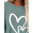 thumbnail image 3 of FASHIONWT Women's Colorful Printed Long Sleeve Round Neck Tops Loose Casual Flowvy T-Shirt, 3 of 4