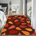 thumbnail image 6 of 1PC Autumn Leaf Pattern Area Rug Local Carpet, Lightweight Washable Easy-to-Tidy Carpet Mat Festival Gift, Suitable for Living Room, Bedroom, Office, Dining Room, Bathroom, Room Accessories, 6 of 8