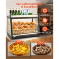 thumbnail image 4 of KFFKFF 3-Tier Commercial Food Warmer Display, 1400W Food Display Warmer with LED Light, Top Storage and Adjustable Shelves, 86℉~185℉ Steam Heating, 105L, 4 of 9