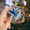 thumbnail image 2 of Hummingbird Ornaments Ceramic For Christmas, Stained Glass Ornaments Ceramic Christmas 2025, 2 of 7