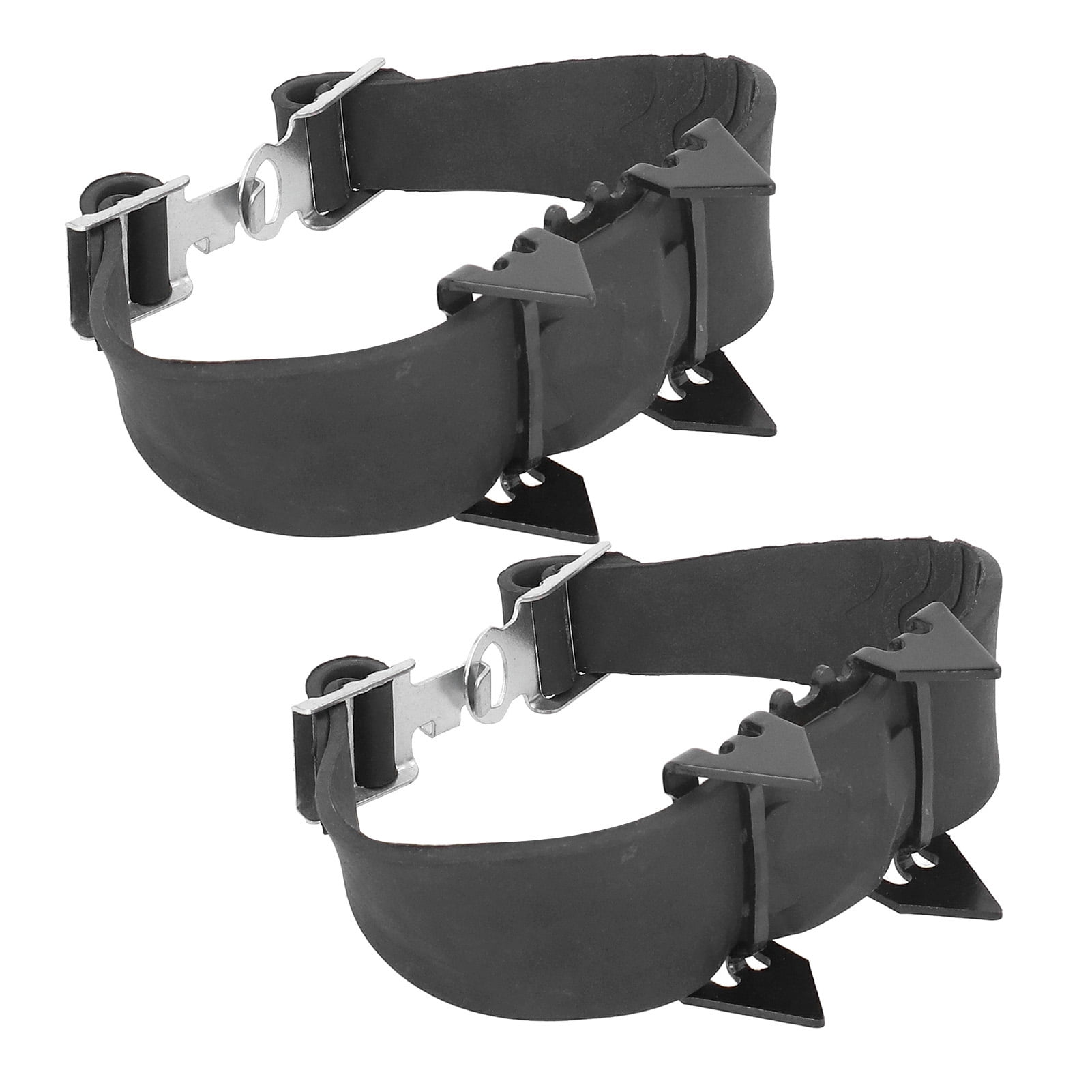 Snow Cleats, Snow Traction Cleats, Lightweight AntiSlip 4 Teeth Black Rubber Elastic Elderly