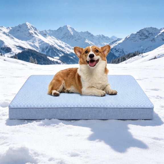 Wataniya Cooling Memory Foam Dog Bed for Large Dogs, Washable Cover Orthopedic Pet Bed