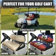 thumbnail image 4 of Binienty Haiti Flag Golf Cart Seat Covers Towel Blanket for EZGO TXT RXV/Club Car DS Precedent Golf Car Seat Cushion Cover and Backrest Cover Sets 2 Piece Golfcart Accessories, 4 of 8