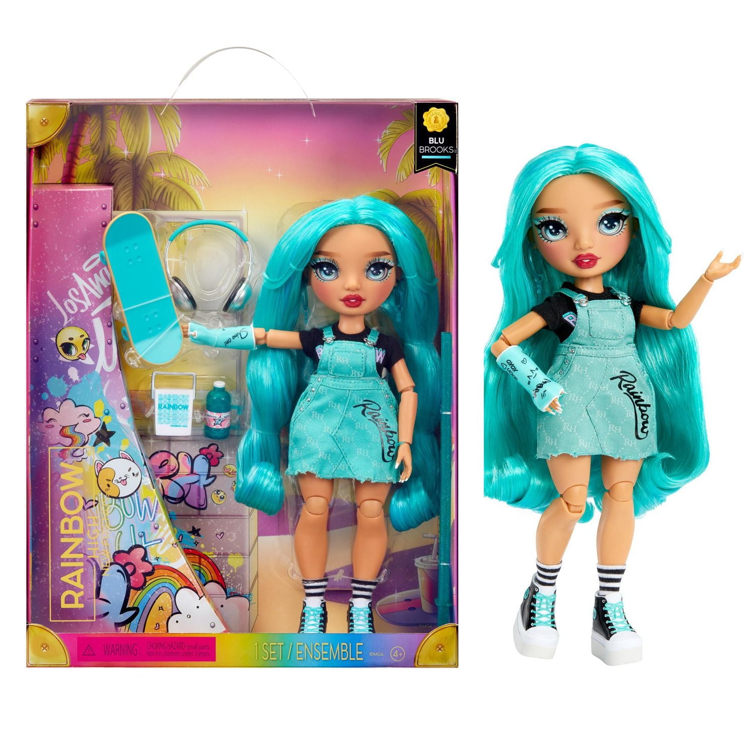 Rainbow High New Friends Fashion Doll- Blu Brooks (Teal) - Walmart.ca