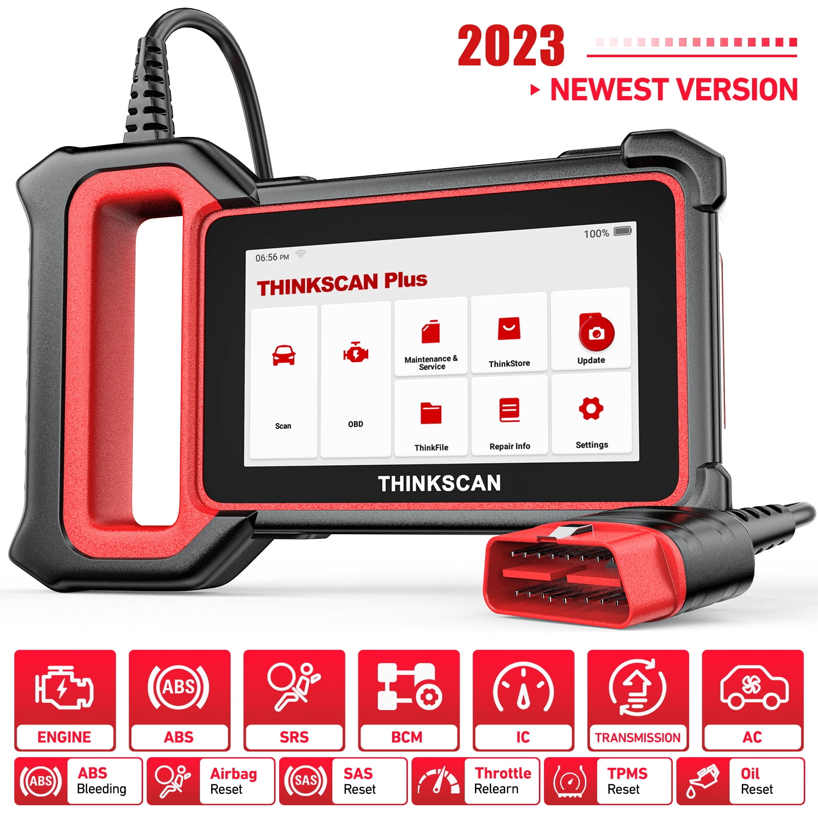 THINKCAR Thinkscan Plus S7 Automotive Diagnostic Scan Tool OBD2 Scanner 7 Systems with Free 5 Services Scanner Code Reader Auto Analyzer E OBD Car Scanner Auto VIN Vehicle Reader -