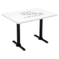 thumbnail image 3 of KFI Studios Whiteboard 2.5' x 4' Dining Table, Black T-Leg Base, White, 3 of 3