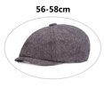 thumbnail image 4 of Boina a rayas de estilo británico para hombres y mujeres, sombreros Retro clásicos, boinas universales, gorras de sol deportivas de ocio, nuevo, 4 of 5