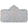thumbnail image 5 of Yayeee Kids Hooded Towel with Hand Pockets Beach Soft Absorbent Bath Wrap 50 x 23.5 inch, Small Pink Flower, 5 of 5