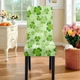 thumbnail image 3 of TSOVTHRID Shamrock Music Note Print Tablecloth Stretch Dining Chair Slipcovers Anti-Dust Chair Covers Washable Rectangle Table Cloth Soft Furniture Protector Cover for St. Patrick's Day Decor, 7 Pcs, 3 of 6