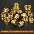 thumbnail image 5 of Uxcell Brass Pipe Fitting, 3/4"G Female x 1/2"NPT Male Hex Nipple Pipe Fitting Adapter 3/4"to 1/2"Female, Gold, 5 of 6