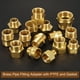 thumbnail image 5 of Uxcell 2Pcs Accesorio de Tubería de Latón, Adaptador de Niple Hexagonal de 1/2" NPT hembra x 3/4" G macho de 1/2" a 3/4", Dorado, 5 of 6