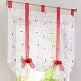 thumbnail image 1 of MAWCLOS Tie Up Adjustable Drapes Tier Roman Sheers Tulle Curtains Valances Fashion Light Filtering Half Tab Top Red W:55"x L:55", 1 of 1