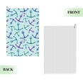 thumbnail image 6 of Golf Towels for Golf Bags For Men Women - purple blue anchor green 24x16in Absorbent Quick Drying Golf Towel for Cleaning Golf Ball Club Golf Bag Accessories with Carabiner, 6 of 8