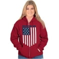 thumbnail image 4 of Unity Freedom Patriotic American Flag Zip Up Hoodie Men's Women's Brisco Brands 4X, 4 of 6