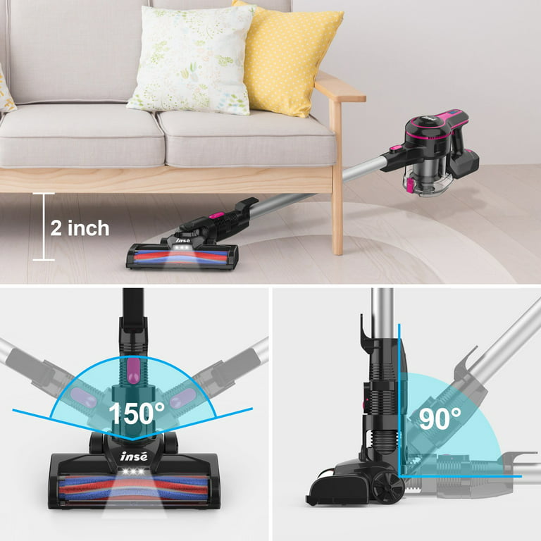 INSE N500 Cordless Vacuum Cleaner, 6 in 1 Rechargeable Powerful