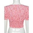 thumbnail image 4 of Qiylii Women Summer T-shirt Butterfly Puff Sleeve Square Collar Crop Tops, 4 of 9