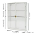 thumbnail image 6 of Modern White Rectangular 3 Tiers Kitchen & Bathroom Haze Double  Door Wall Cabinet with Detachable Shelves 19.7*5.5*27.5in, 6 of 18
