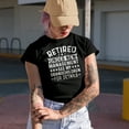 thumbnail image 2 of Retired Under New Management, See Grandchildren for Details, Funny Grandparent Retiree, Navy Blue T-Shirt, Small, 2 of 5