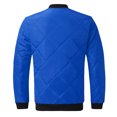 thumbnail image 4 of Mikilon Men Solid Casual Stand-up Collar Zipper Diamond Stitched Pocket Jacket Coats, 4 of 4