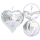thumbnail image 2 of Viento en Forma Corazón Que Cuelga Metal Al Aire Libre para Jardín (plata 20 * 28 8 Cm), 2 of 6