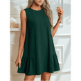 thumbnail image 4 of Vestido Tipo Chaleco Sin Mangas con Cuello Redondo en Color Liso, Verde Oscuro, Talla S, 4 of 6