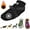 Black, variant on LOUQIBINE Furry King 3-in-1 Dog Winter Coat with Harness, Waterproof Windproof Warm Fleece Lined Jacket for Small Medium Large Dogs