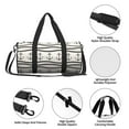 thumbnail image 6 of Fotbe Anchors and Ropes Pattern Foldable Sports Gym Bag with Wet Dry Pocket, Ultralight Travel Bag, Large Capacity Duffel Bag, Splash Proof Carry on Bag, Overnight Bag, Weekender Bag, 6 of 8
