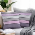 thumbnail image 3 of Outdoor Pillow Cover Purple Wood Grain Set of 2 Waterproof Throw Pillowcases Farmhouse Wooden Decorative Patio Furniture Pillows for Couch Garden Indoor & Outdoor Use, 3 of 9