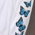 thumbnail image 6 of Gyratedream Girls Butterfly Print Hoodies Sweatshirts Loose Casual Long Sleeve Hooded Sweatshirt Pullover Tops, 6 of 7