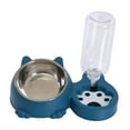 thumbnail image 4 of Comedero y bebedero elevado e inclinado para gatos y gatitos. Juego de comedero y bebedero para mascotas. Azul, 4 of 9