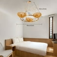 thumbnail image 3 of 3-Light Bird Nest Chandelier Ceiling Lamp LED Creative Pendant Lamp Lighting Fixture Gold, 3 of 12