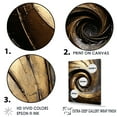 thumbnail image 3 of Designart "Timeless Turn In Gold And Black" Abstract Spirals Wall Decor, 3 of 7