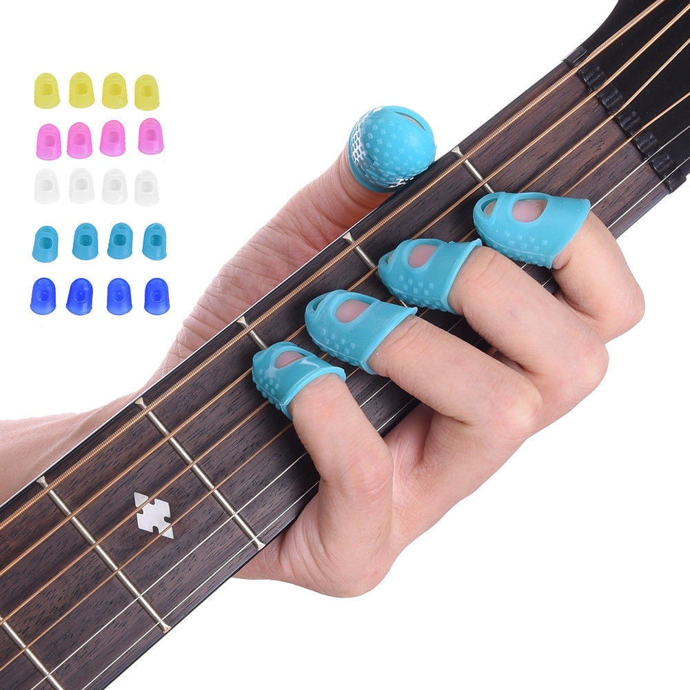 Flat Thumbpicks Celluloid Guitar Thumb Picks for Acoustic Guitar Thumb Picks,6 Color 12 Pieces Thumb Picks Finger Picks Medium 