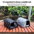 thumbnail image 4 of ADruer Outdoor Cat House, Winter Feral Cat Shelter Waterproof Warm Cat Cave for Wild Animal Tent Bed Anti-Slip Kitten Cave for Small Cat Dog Puppy Weatherproof (Black, M), 4 of 7
