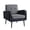 black, variant on Comfy Accent Chair for Living Room Chairs Mid Century Modern Reading Chair Accent Chairs with Metal legs,Upholstered Arm Chair for Bedroom Office Waiting Room (Brown & Ochre,1)
