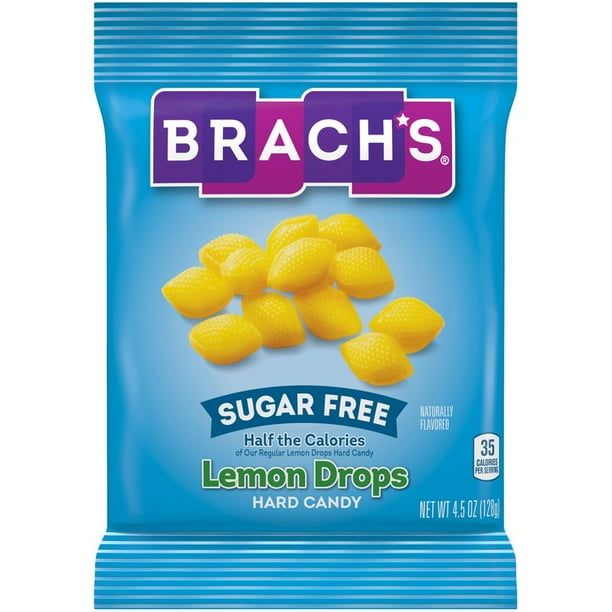 Brach's Sugar Free Lemon Drops Hard Candy Bag, 4.5 Oz
