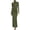 Green, variant on Waist‑Gathered Turtleneck Midi Dress Women Winter Daily Attire